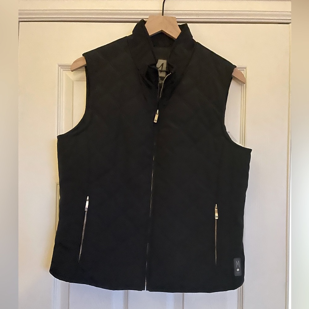 M. Miller black quilted vest